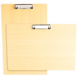Paper Junkie 2-Pack Extra Large Legal Size Clipboards 11x17 with Low Profile Clip, Horizontal Wooden Lap Boards, Vertical Wood Clip Board for Drawing, Sketching, Art Classroom Office Supplies