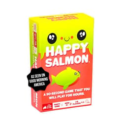 Exploding Kittens LLC Happy Salmon by Exploding Kittens - 3-8 Players - Ages 6+ - 90 Second Rounds - Easy to Learn Quick Matching Card Game - Ideal for Party, Family Game Night, Kid and Adult