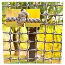ZpLuZ Outdoor Climbing Frame Nets, Climbing Playground Cargo Net, Heavy Duty Climbing Soft Rope Ladder Net, Polyamide Safety Net for Swingset(Size:2 * 2m(6.6 * 6.6ft))