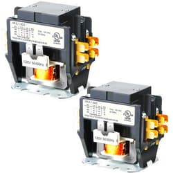 Dreyoo 2 Pack Carrier HVAC Motor Contactor, 120V 30 Amp Coil 2 Pole Replacement Relays Compatible with C230B, Air Conditioner, Heat Pump, Refrigeration Systems