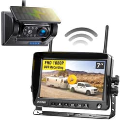 DVKNM Magnetic Solar Wireless Backup Camera HD1080P 3 Mins DIY Installation DVR 7