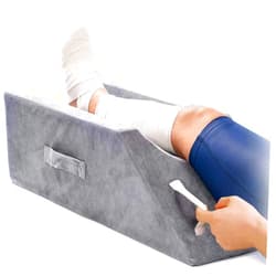 LightEase Memory Foam Leg Support and Elevation Pillow w/Dual Handles for Surgery, Injury, or Rest