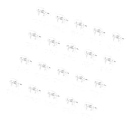 Jowxsx 50Pcs Plant Orchid Clips Flowers Support Clear Fixer for Garden Vine Stem Plants Climbing Clasp Transparent 6 Claws Orchid Clips Plastic Butterfly Plant Support Structures