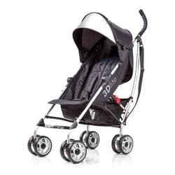 Summer Infant 3Dlite Convenience Stroller, Black – Lightweight, with Aluminum Frame, Large Seat Area, Mesh Siding, 4 Position Recline, Extra Large Storage Basket – for Travel