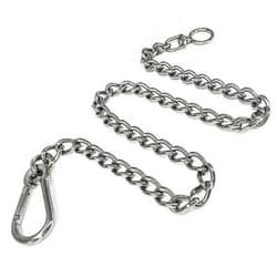 HONGSAGE Dog Chain Leash, 304 Stainless Steel Dog Short Lead Metal Heavy Duty Chain DIY Double Dog Leashes Self-Assembly Leashes Extension&Coupler. (304 S/S 32in x 4mm)