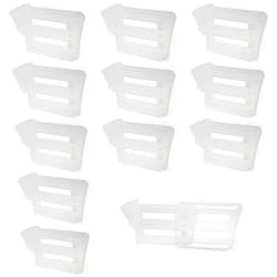 LUORNG 12PCS Adjustable Fridge Side Door Divider Kitchen Fridge Shelves Polypropylene Sorting Divider for Sorting Drawer and Storage Box