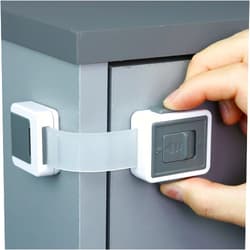 Wappa Baby New Version Child Safety Locks 4-Pack. Baby Proof Cabinets, Drawers with Easy Adjustable Strap Length, Double Lock Option, Easier Latch for Adults to Open. Secure Oven, Refrigerator, Toilet, Doors