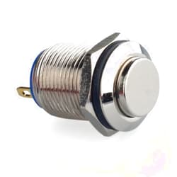 URTONE Momentary Push Button Switch, URTONE UR125, 1NO SPST DC 36V 2A Metal Shell Suitable for 12mm 1/2