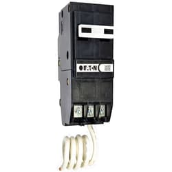 Eaton BRN250GF BR GFCI Circuit Breaker, Ground Fault, Pigtail Neutral, 50 A, 10 KAIC, Two-Pole, 120/240 V, Black