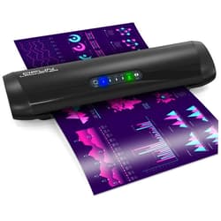 Qfun 3-10 Mil Laminator Machine with Laminating Sheets, 4-Roller Jam-Free Thermal Laminator Machine 11x17, Fast Warm-up 13 Inch Laminating Machine, A3/A4/A5/A6 Hot Lamination Machine for Office (Black)