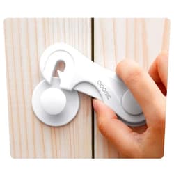 Adoric Cabinet Locks - Adoric Life Child Safety Locks 4 Pack - Baby Safety Cabinet Locks - Baby Proofing Cabinet Kitchen System with Strong Adhesive Tape
