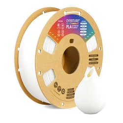 OVERTURE PLA Filament 1.75mm PLA 3D Printer Filament, 1kg Cardboard Spool (2.2lbs), Dimensional Accuracy +/- 0.02mm, Fit Most FDM Printer (White 1-Pack)