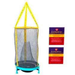 FLIES INN EZ Fly Cage Ranch Fly Trap with 2 Flies Inn Fly Attractant Bait Refill, Low Odor, Reusable, Built to Last for Years