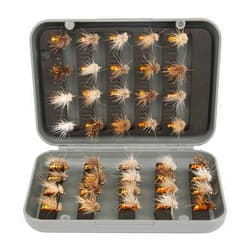 Alomejor 40PCS Fly Fishing Popper Flies,Fly Popper Lures Bass Panfish Sunfish Trout Salmon Poppers Flys Kit for Fly Fishing