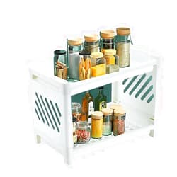 XSZLYTWR Seasoning storage rack, household kitchen, rotatable seasoning storage rack, adjustable oil, salt, soy sauce, vinegar seasoning can rack #14