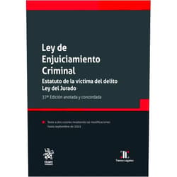Spanish Edition by Juan Montero Aroca (Author), Juan-Luis Gómez Colomer (Author) Ley de Enjuiciamiento Criminal. Estatuto de la víctima del delito. Ley del Jurado 37ª Edición anotada y concordada