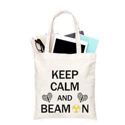 BDPWSS Radiology Tech Tote Bag X-Ray Tech Gift Keep Calm And Beam On Radiation Therapist Gift Radiologic Technologist Gift