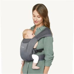 Ergobaby Embrace Cozy Newborn Essentials Baby Carrier Wrap (7-25 Pounds), Soft Air Mesh, Washed Black