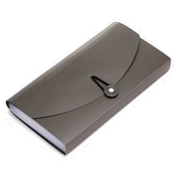 BTSKY Expanding File Folder -13 Pockets Small Accordion File Folder Expandable Card Ticket Holder File Storage Folder Check Bill File Folder Plastic Business Document Organizer Wallet Case New Grey)