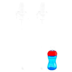 XUNICUTE Sippy Cup Conversion Kit for Philips Avent My Grippy Spout Sippy Cup, Spill-Proof Transition Kit with Silicone Sippy Nipple, Weighted Straw, 2 Pack, 12m+