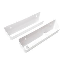 Aiwaiufu Kitchen Sink Front Trays Tip Out Tray Set 14 Inch Polymer Plastic White (2 Pack)