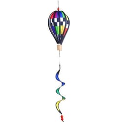 Premier Designs 12 in. Hot Air Balloon - Checkered Rainbow