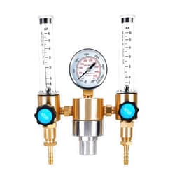 BETOOLL Argon/CO2 MIG TIG Flow Meter Gas Regulator Gauge 0-60 SCFH 0-4500 Psi CGA580 Inlet Connection
