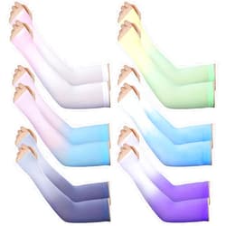 JenPen 6 Pairs UV Sun Protection Arm Sleeves to Cover Arms for Women Compression Sleeves for Men