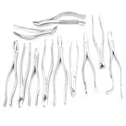 OdontoMed2011® NEW GERMAN GRADE STAINLESS STEEL SET OF 11 EACH EXTRACTING FORCEPS EXTRACTION DENTAL INSTRUMENTS ODM