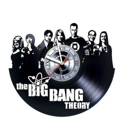 StudioRUTART Vinyl Wall Clock Compatible with Big Bang Theory - Made of Vinyl Record - Decor Handmade Art Design - Gifts idea Birthday, Wedding, Anniversary, Women, Men, Friends
