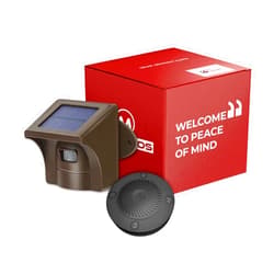 eMACROS 1/2 Mile Long Range Solar Wireless Driveway Alarm Outdoor Weather Resistant Motion Sensor & Detector-Security Alert System-Monitor & Protect Outside Property