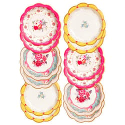 Talking Tables Truly Scrumptious Disposable Plates, 12 Count, 6.5 inches for Tea Party or Birthday