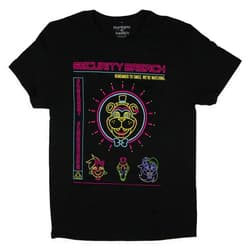 Seven Times Six Five Nights at Freddy's: Security Breach Men's Neon Crewneck Short Sleeve Shirt (X-Small)