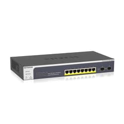 NETGEAR 10-Port PoE Gigabit Ethernet Smart Switch (GS510TLP) - Managed with 8 x PoE+ @ 75W, 2 x 1G SFP, Desktop/Rackmount, and ProSAFE Lifetime Protection