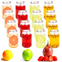 MOUEEY 300 Pack 8.5oz Plastic Sealer Cups with Aluminum Pop Lids, Clear PET Plastic Juice Bottles for Boba, Smoothies & Iced Coffee, Leakproof Disposable Drink Cups Compatible with Cup Sealer Machine