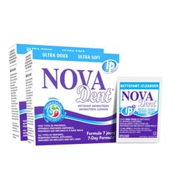 Novadent Dentures Cleaner – for Denture on implants, Denture Soft Liner and Orthodontic Appliance Without Soldering - 6 Months (26 sachets)