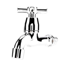 GOTOTOP Sink Faucet Water Faucet ABS Washing Machine Faucet Sink Basin Cold Water Tap with Single Spout and Handle for Kitchen Sink Bathroom Bathtub(Cross)