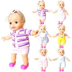 Set of 6 For 12-14-16 Inch Alive Lovely Baby Doll Clothes Dress Outfits Costumes Dolly Pretty Doll C BOBO clothes Set of 6 For 12-14-16 Inch Alive Lovely Baby Doll Clothes Dress Outfits Costumes Dolly Pretty Doll Cloth Handmade Girl Christmas Birthday Gift (16)