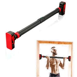 BouPower Pull Up Bar for Doorway, Strength Training Pull-up Bars, Chin Up Bar, No Screws, With Level Meter and Adjustable Width for Home Gym Upper Body Workout, No Installation Required, Max Load 440 LBS