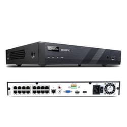 ONWOTE 6K 12MP 16 Channel PoE NVR IP Security Video Audio Recorder (Built-in 16 PoE Ports), 16CH 12MP/ 4K 8MP/ 6MP/ 5MP Input, 16CH NVR, 2 Storage Bays Support 20TB, 16CH Synchronous Playback