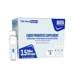 TMA Medispores Biota Probiotic Drinks for Digestive Health & Immune Support,Fast Acting Support Stomach Constipation, Digestive Daily Probiotic for Adults, Kids, Gluten, Sugar free & NON-GMO, 60 servings