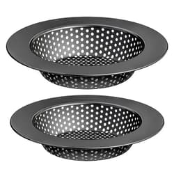 Huntonry Hontunry Black Kitchen Sink Drain Strainer, Sink Drain Cover, Food Catcher, Large Wide Rim 4.5