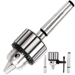 KingTool 4 Pcs Drill Chuck Set - 1/2-Inch Drill Chuck with Chuck Key with #1 (JT33-MT1) and #2 (JT33-MT2) Morse Taper Arbor