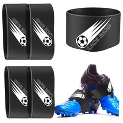 Patelai 4 Pcs Soccer Cleat Lace Cover Football Shoe Band Soccer Shoe Cover Football Cleat Bands Youth Adult for Season