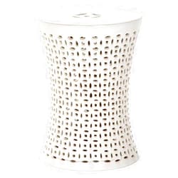 Safavieh ACS4550B Camilla Ceramic Decorative Garden Stool, 0, Cream