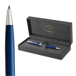 Parker Sonnet Ballpoint Pen Blue Lacquer with Palladium Trim Medium Point Black Ink (1931536)