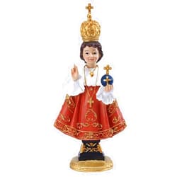ABOOFAN Jesus Statue Collection Infant of Prague Figure Christ Jesus Sculpture Resin Jesus Catholic Religious Gift Small Resin Colored Figurine for Easter Desktop Decor