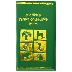 Rhode Island Novelty Green Zoo Penny Collecting Book One Per Order