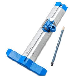 Rockler 9” Quick Draw Marking Gauge –Single-Handed Measuring and Marking Tools w/Spring-Loaded Scale, Dovetail Keyway - Aluminum Ruler to Mark Mortises & Grooves – Multi-Purpose Slide Ruler