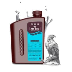 SUNLU 2000G ABS Like Resin for 3D Printer, 405nm UV Curing Photopolymer Rapid 3D Resin for 2K 4K 6K 8K LCD/DLP/SLA 3D Printers, Non-Brittle & High Precision & Low Shrinkage, 2KG, Grey